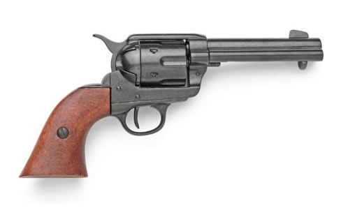 1873 Old West Revolver with Black Finish - Non-Firing Replica